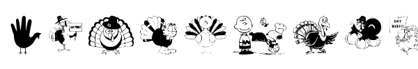 Thanksgiving Turkey font preview